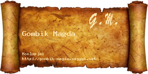 Gombik Magda névjegykártya